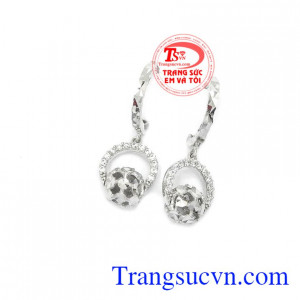 Hoa tai vàng tây dành cho nữ kiểu tinh tế, đeo hoa tai hợp thời trang