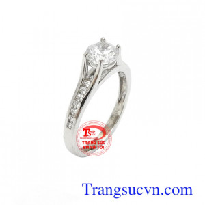 Nhẫn nữ Hàn Quốc đính đá trang nhã 10k nhập khẩu nguyên chiếc kiểu dáng thời trang, tinh tế và quý phái