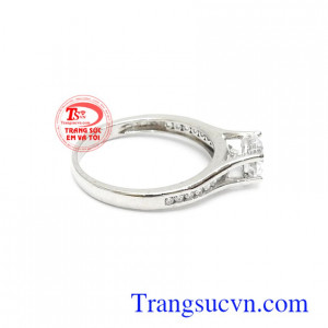 Nhẫn nữ Hàn Quốc đính đá trang nhã