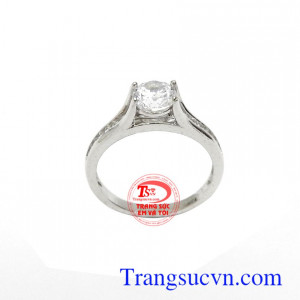 Nhẫn nữ Hàn Quốc đính đá trang nhã phù hợp phong cách thời trang phái đẹp, là món quà tặng ý nghĩa dành tặng người yêu thương