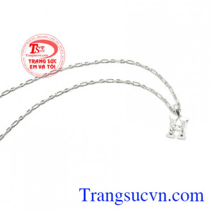 Bộ dây chuyền vàng trắng đẹp