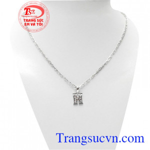Bộ dây chuyền vàng trắng đẹp là sản phẩm vàng trắng sang trọng, tinh tế được các bạn gái ưa thích