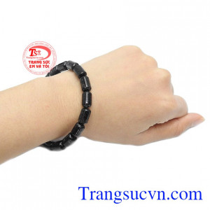Chuỗi tay thạch anh tóc thiên nhiên dạng trụ