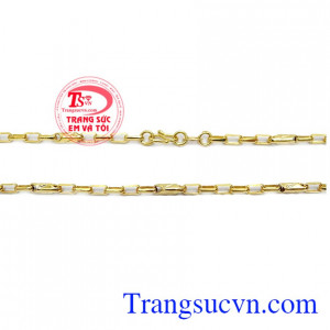 Dây chuyền vàng tây bền đẹp là sản phẩm dây chuyền vàng tây đẹp được thiết kế sang trọng, lịch lãm.