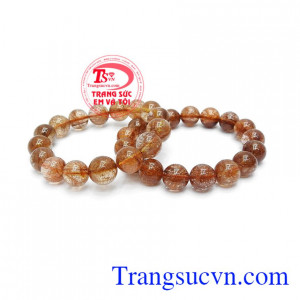 Chuỗi thạch anh tóc nâu vàng thịnh vượng