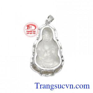 Sản phẩm chế tác từ vàng trắng 14k và thạch anh thiên nhiên