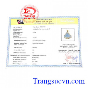 Giấy kiểm định từ trung tâm ngọc học