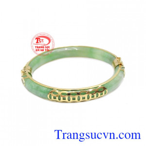 Vòng tay cẩm thạch kim tiền