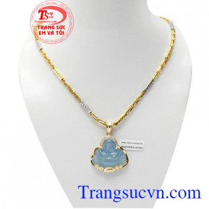 Bộ dây chuyền phật di lặc đẹp là sản phẩm vàng tây được các bạn nam ưa thích