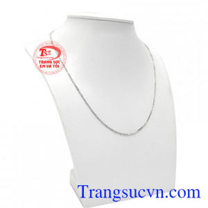 Dây chuyền nữ Italy cá tính được chế tác từ vàng trắng 10k.