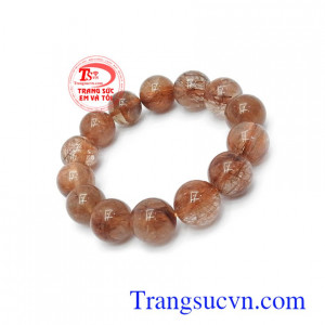 Chuỗi tay thạch anh tóc 14 ly may mắn bình an cho người đeo