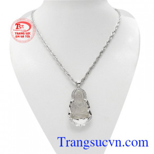 Bộ trang sức phật bà thạch anh trắng