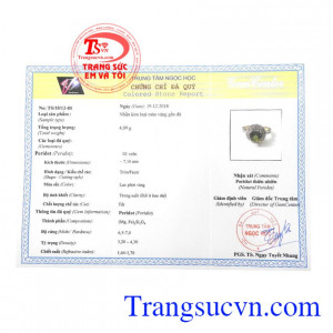 Giấy kiểm định từ trung tâm ngọc học