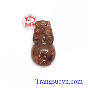 Tỳ hưu thạch anh tóc an nhiên chạm khắc đẹp, chất lượng cao, đeo hợp thời trang và phong thủy