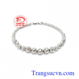 Lắc tay Italy 10k phong cách nhập khẩu nguyên chiếc bền đẹp, chất lượng, lắc tay vàng trắng đẹp