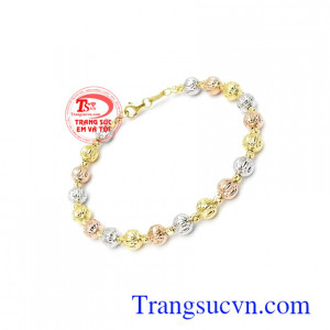 Vòng tay Italy 10k quý phái mang lại nét dịu dàng, sang trọng và tinh tế cho người đeo