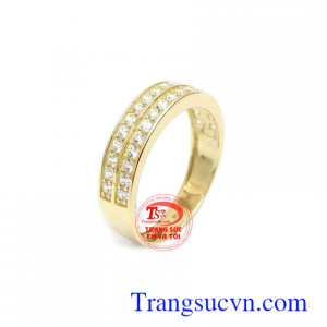 Nhẫn nữ Korea dịu dàng 10k nhập khẩu nguyên chiếc bền đẹp, chất lượng đeo hợp thời trang