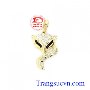 Mặt dây Korea hồ ly tinh tế 10k nhập khẩu, mặt dây chuyền nữ nhập khẩu