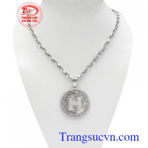 Bộ dây nam chữ H phong cách kết hợp giữa dây chuyền 18k nhập Italy và mặt dây 10k Hàn Quốc bền đẹp, chất lượng