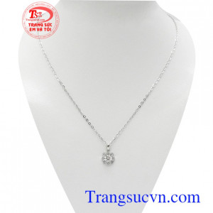 Bộ dây chuyền vàng trắng cá tính 10k bền đẹp, bộ dây chuyền nữ vàng tây