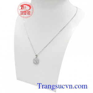Bộ dây chuyền vàng trắng 10k thời trang phái đẹp