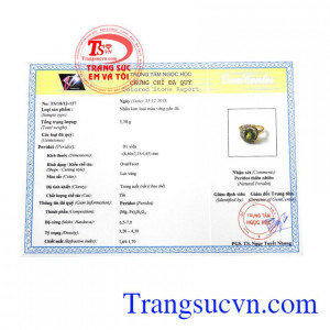 Giấy kiểm định từ trung tâm ngọc học