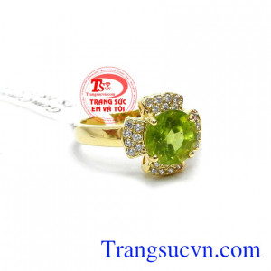 Nhẫn Nữ vàng gắn đá tự nhiên, chất lượng vàng đảm đeo bền đẹp sáng bóng, tinh tế và sang trọng dành cho phái đẹp