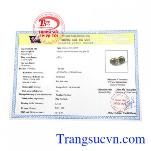 Giấy kiểm định từ trung tâm ngọc học