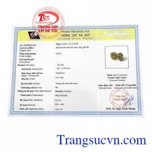 Giấy kiểm định từ trung tâm ngọc học