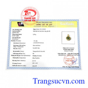 Giấy kiểm định từ trung tâm ngọc học