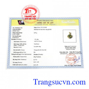 Giấy kiểm định từ trung tâm ngọc học