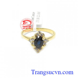 Nhẫn nữ vàng Sapphire thời trang