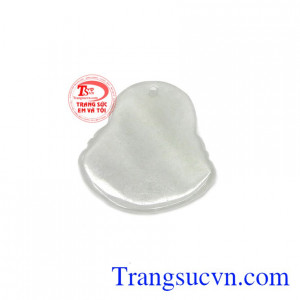 Phật di lặc lục nhạt ngọc A được chế tác từ ngọc cẩm thạch thiên nhiên. 