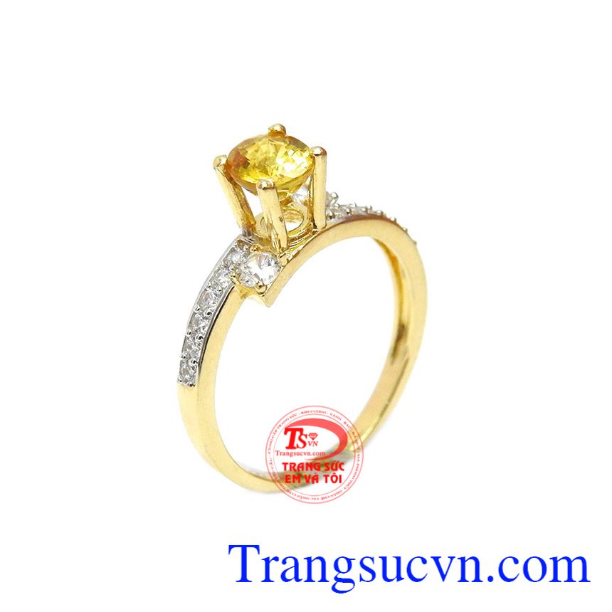 Nhẫn nữ sapphire vàng tinh tế