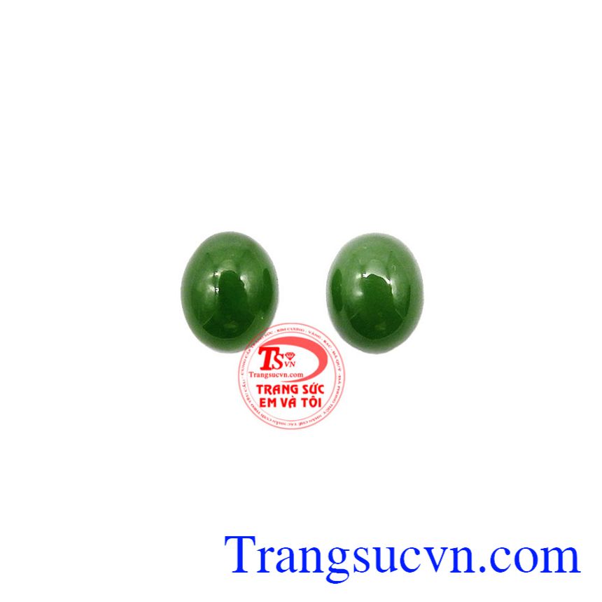 Mặt ngọc Nephrite Oval