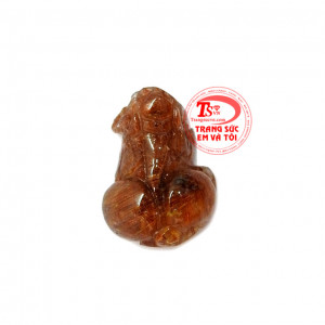 Mặt dây tỳ hưu đẹp may mắn là sản phẩm thạch anh tóc thiên nhiên mang lại nhiều may mắn trong công việc kinh doanh của người đeo