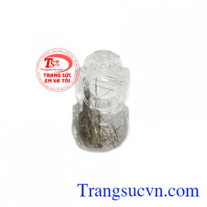 Mặt dây tỳ hưu đẹp tài lộc là sản phẩm mặt dây thạch anh tóc thiên nhiên được nhiều người ưa thích và có thể bọc vàng làm mặt dây chuyền, nhẫn, lắc tay