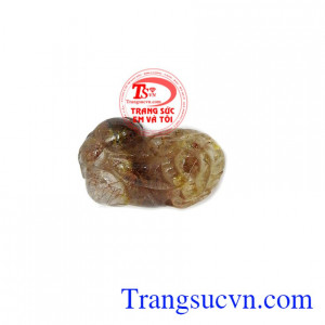 Mặt dây tỳ hưu đẹp tóc nâu giúp giảm căng thẳng, may mắn trong kinh doanh