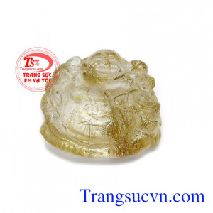 Mặt dây phật di lặc công danh là sản phẩm thạch anh tóc thiên nhiên mang lại nhiều may mắn, sức khỏe cho người đeo