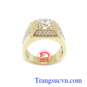 Nhẫn nam vàng tây 10k đẳng cấp nhập khẩu Hàn Quốc, kiểu dáng thời trang, sang trọng và độc đáo