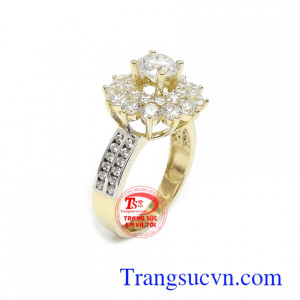 Nhẫn nữ 10k Hàn Quốc quý phái kiểu dáng đẹp, chất lượng cao, đeo sang trọng, quý phái và đẳng cấp