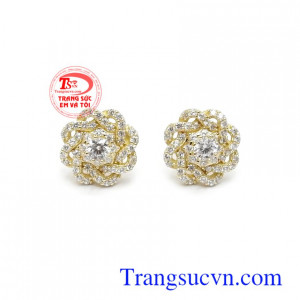 Hoa tai vàng Korea thời trang 10k bền đẹp, chất lượng