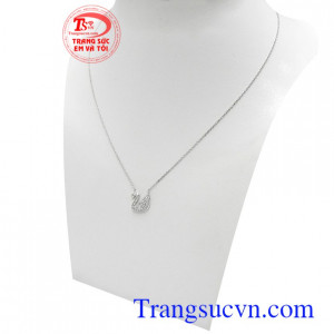 Dây chuyền thiên nga vàng trắng 10k nhập khẩu