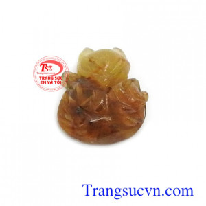 Mặt hồ ly thạch anh tóc bền đẹp, chất lượng