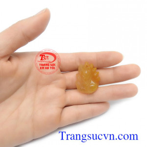 Hồ ly chúa thạch anh tóc hạnh phúc chạm khắc tinh xảo, sắc nét, đeo hợp thời trang và phong thủy