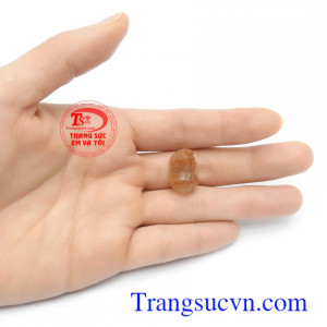 Mặt tỳ hưu thạch anh tóc tài lộc chạm khắc tinh xảo, sắc nét, mặt thạch anh tóc thiên nhiên