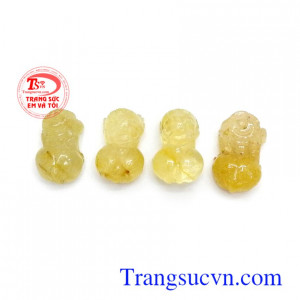 Tỳ hưu thạch anh tóc phù hợp mang bên người nư lá bùa hộ mệnh cho bản thân