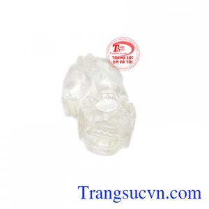 Tỳ hưu thạch anh trắng đẹp thích hợp cho người mệnh thủy và mệnh kim.