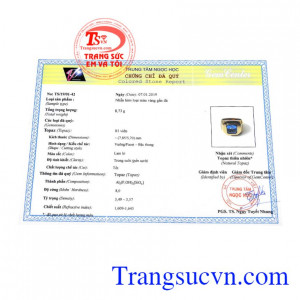 Giấy kiểm định từ trung tâm ngọc học