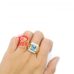 Nhẫn nam Topaz tài lộc